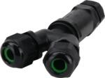 Tracon Electric Tracon CST4-Y Tömítőszelencés kábeltoldó, Y-elágazó 0.5-4 mm2, IP68, PC+PA6.6, 5P, 450VAC, 24A (CST4-Y)