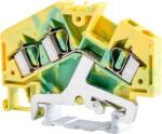 Tracon Electric Tracon TSKC4/3JDD Védővezető ipari sorozatkapocs, rugós, sínre, zöld/sárga 800V 32A 0.08-4 mm2 3P (TSKC4/3JDD)