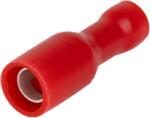 Tracon Electric Tracon PHA4 Szigetelt hengeres csatlakozó aljzat, elektrolitréz, piros 1, 5mm2, (d1=1, 8mm, d2=4mm), PVC (PHA4)