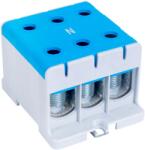 Tracon Electric Tracon FLEAL-150/3K Főáramköri leágazó kapocs, sínre/felületre, kék 35-150mm2, max. 1000VAC/1500VDC, max. 320A (FLEAL-150/3K)