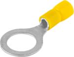 Tracon Electric Tracon SSZ10 Szigetelt szemes saru, ónozott elektrolitréz, sárga 6mm2, M10, (d1=3, 4mm, d2=10, 5mm), PVC (SSZ10)