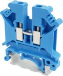 Tracon Electric Tracon TSKA4-K Nullavezető ipari sorozatkapocs, csavaros, sínre, kék 0, 2-4mm2, 800VAC, 41A (TSKA4-K)