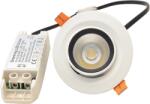 TRACON Tracon DLCOBA10W Beépíthető álmennyezeti LED lámpatest, forgatható 200-240VAC, 10 W, 800 lm, 4000 K, IP40, EEI=G (DLCOBA10W)