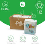 Pillo prémium minőségű, szuper nedvszívó, hipoallergén pelenka 6 (XL), 13-18kg HAVI ADAG 4x28db