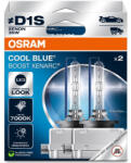 OSRAM Xenarc Cool Blue Boost D1S xenon izzó off-road használatra, akár 7000 K színhőmérséklet, LED-es megjelenés, PK32d-2 foglalat, 3200 lumen, 66140CBB-2HB, 2 darab/csomag (66140CBB-2HB)