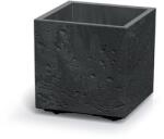 Prosperplast Virágcserép Prosperplast SIERRA SQUARE beton hatás 38, 5 cm fekete beton (DSI400E-B411)