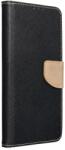 Fancy fliptok iPhone 16 Plus fekete/arany tok