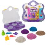 Spin Master Kinetic Sand, Castle Case, nisip kinetic, 1000g, set de joaca