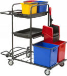 Vermop MISTRAL Sprint takarítókocsi 2*17L vödör + 4*6L vödör préssel, tolókarral eszköz- és zsáktartóval (51070137)