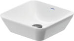 Duravit D-Neo mosdótál 40x40 cm négyzet mosdótálak fehér fényes 2397400070 (2397400070)