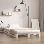 vidaXL fehér tömör fenyőfa raklapágy 90 x 200 cm (821378) - vidaxl