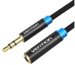 Vention Cable Audio Braided 3.5mm male-female Vention VAB-B06-B150-M 1, 5m Black (VAB-B06-B150-M) - jatekotthon