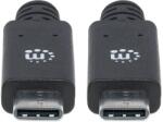 Manhattan SuperSpeed+ USB Type-C 3.1 Gen 2 Kábel - 1 m, Fekete (355223)