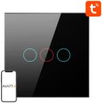 Avatto Smart Light Switch ZigBee Avatto ZTS02-EU-B3 3 Way TUYA (black) (ZTS02-EU-B3)