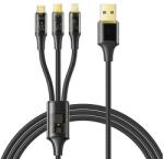 Mcdodo 3in1 USB to USB-C / Lightning / Micro USB Cable, Mcdodo CA-3330, 1.2m (Black) (CA-3330) - jatekotthon