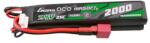 Gens ace 25C 2000mAh 2S2P 7.4V Saddle Airsoft Gun Lipo Battery with Mini Deans(T) Plug (GEA20002S25D2) - jatekotthon