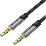 Vention Cable Audio TRRS 3.5mm mini jack Vention BAQHD 0.5m Gray (BAQHD) - jatekotthon