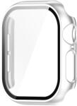  PC FULL COVER Capac din plastic cu sticlă pentru Apple Watch 10 46mm argintiu