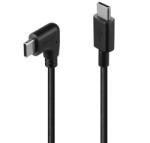 Lindy Cablu USB type C 2.0 drept/unghi 90 grade T-T 1m Negru, Lindy L32005 (L32005)