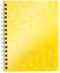 Leitz Caiet cu spirala A5, 80 file, dictando, galben, LEITZ WOW (LZ46390016)