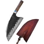 HARAHU RO-29018 damaszk konyhai bárd - Barna KP29018