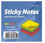 Fornax Jegyzettömb PETIT PLUS öntapadós 75x75mm 450 lap neon color mix (2310095)