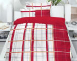 Karo piros mikrofibra ágyneműhuzat, 3 részes