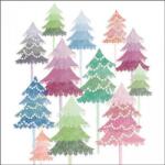 Ambiente Watercolour trees papírszalvéta 33x33cm, 20db-os