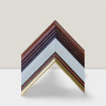 Keretshop 5, 5 cm Barna-fehér betétes EGYEDI MÉRETBEN BW55 (KS367816)