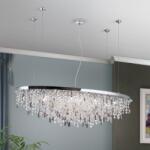 Orion Lustra suspendata cristal K9 design elegant de lux CRYSTALRIVER crom (LU 2517/120x45 chrom OR)