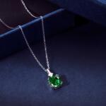 Modart Lantisor de argint cu cristale albe si verde smarald , dama, argint 925, 40 +5 cm, 2, 13 gr (890)