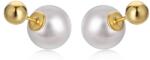 Modart Cercei ball pearl argint, dama, perla si bila argint, argint 925 placat cu aur, auriu, 3, 2gr (956)
