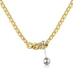 Modart Lant din argint zale cuban, dama, argint 925 placat cu aur, pandantiv, 40+5 cm, auriu, 13, 27 gr (1327)