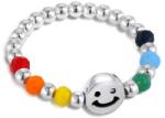 Modart Inel margele colorate si bilute argint, dama/copil, argint 925 , reglabil, colorat, 3, 24gr (930)