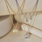 Modart Lantisor argint, dama, argint 925 placat cu aur, model dublu, auriu, 40+5cm, 2, 2 gr (943)