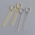 Modart Cercei lungi argint fir, dama, argint 925, lantisoare, 6, 5 cm, 3, 41 gr (1314)