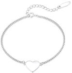 Modart Bratara argint inima plina, love, dama, argint 925, lant, argintiu, 2, 43 gr (1290)