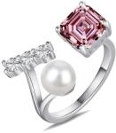 Modart Inel reglabil argint, dama, argint 925, pietre si perla, argintiu, 4, 06 gr (1318)