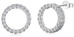 Modart Cercei rotunzi argint, dama, argint 925, zirconii albe, 2, 56gr (846)