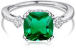 Modart Inel reglabil argint, dama, argint 925, piatra verde smarald, argintiu, 2, 4 gr (1193)