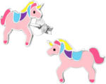 Modart Cercei argint copii, argint 925, forma unicorn colorat, inchidere surub, 0, 65gr (1098)