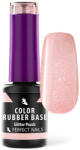 Perfect Nails Color Rubber Base Gel - Színezett Alapzselé 4ml - Glitter Peach (PNZ176)