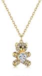 Modart Lantisor argint placat cu aur, dama/copil, argint 925, pandantiv ursulet, auriu, 2, 92 gr (947)