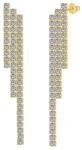 Modart Cercei tennis lungi din argint, dama, argint 925/ argint 925 placat cu aur, cristale albe, 4, 66 gr (1316)
