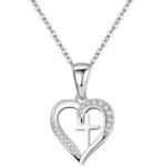 HARAHU Colier Elegant Cross - Argintiu KP28756