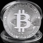 HARAHU Monedă Bitcoin - Argintie KP3143 Moneda