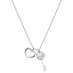 HARAHU Colier Heart Key - Argintiu KP21069
