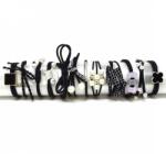 HARAHU Elastic de păr PI-24167 - Neagră / 12buc KP24167