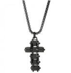 HARAHU Colier Chain Cross - Negru KP29312