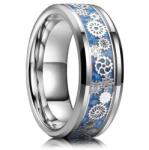HARAHU Inel Wheels - Argintiu/Albastru/59mm KP31823